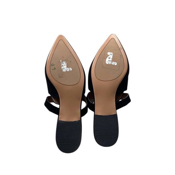 Caslon Pointed Toe James Mules Black Size 8 Genuine Leather Minimalist Preppy - Picture 8 of 10